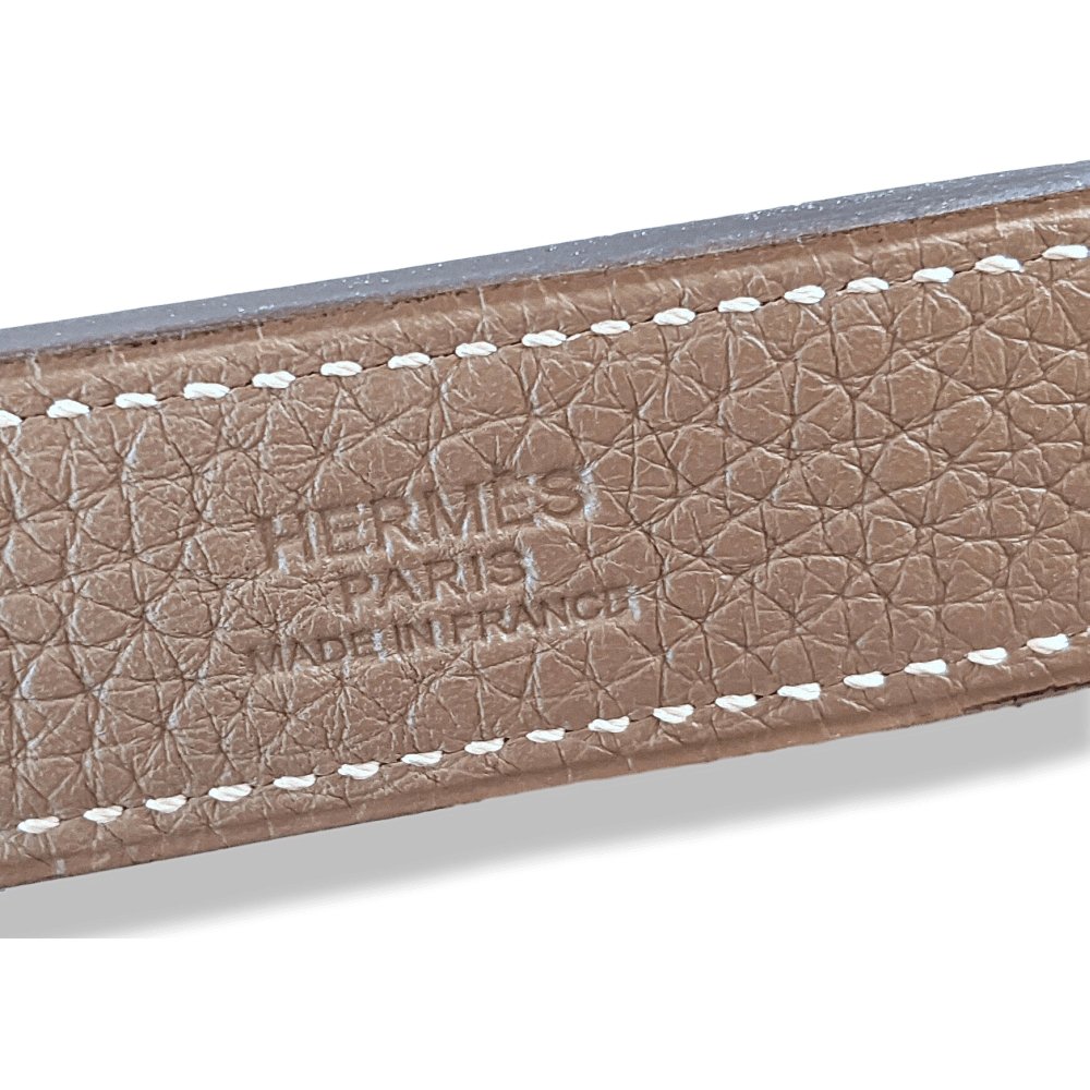 Hermes 2011 Etoupe Togo DOUBLE TOURS CIRCUIT Belt Sz85, BNIB!
