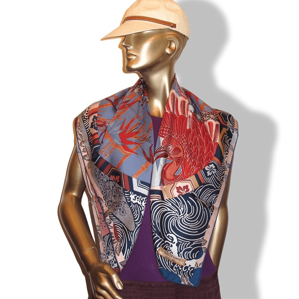 Hermes Ex-Libris en Kimonos Silk Scarf 90