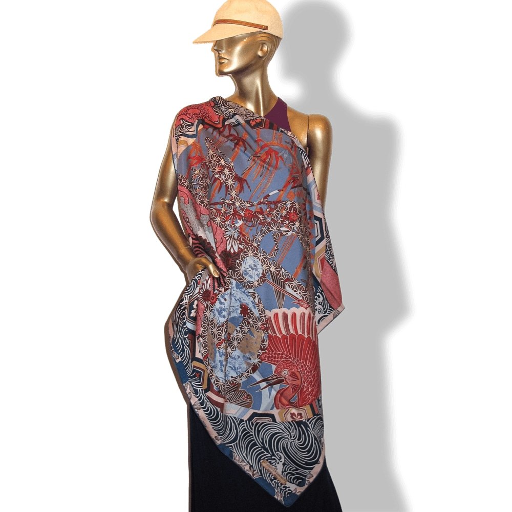 Hermes Ex-Libris en Kimonos Silk Scarf 90