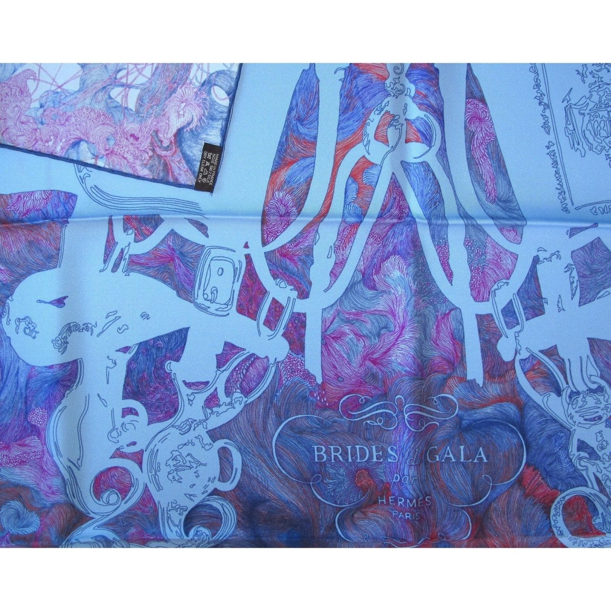 Hermes 2011 Purple Brides de Gala en Finesse by Florence Manlik after Hugo Grygkar Twill 90, New! - poupishop