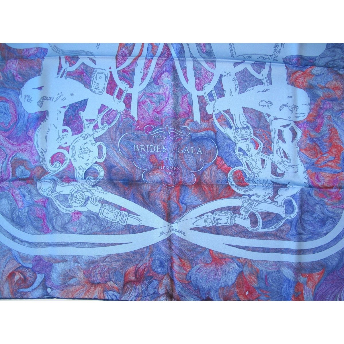 Hermes 2011 Purple Brides de Gala en Finesse by Florence Manlik after Hugo Grygkar Twill 90, New! - poupishop