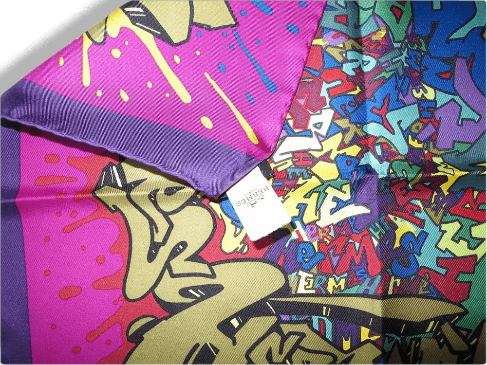 Hermes 2012 cw08 Ink, Fuchsia Graff Twill Gavroche 42cm