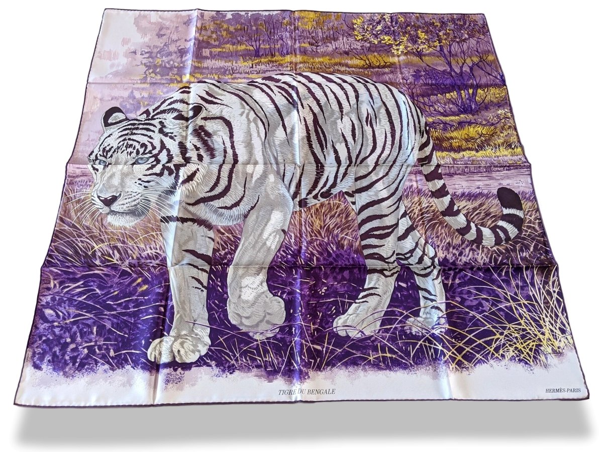 Sold at Auction: Hermes Scarf Tigre Du Bengale design by Dallet