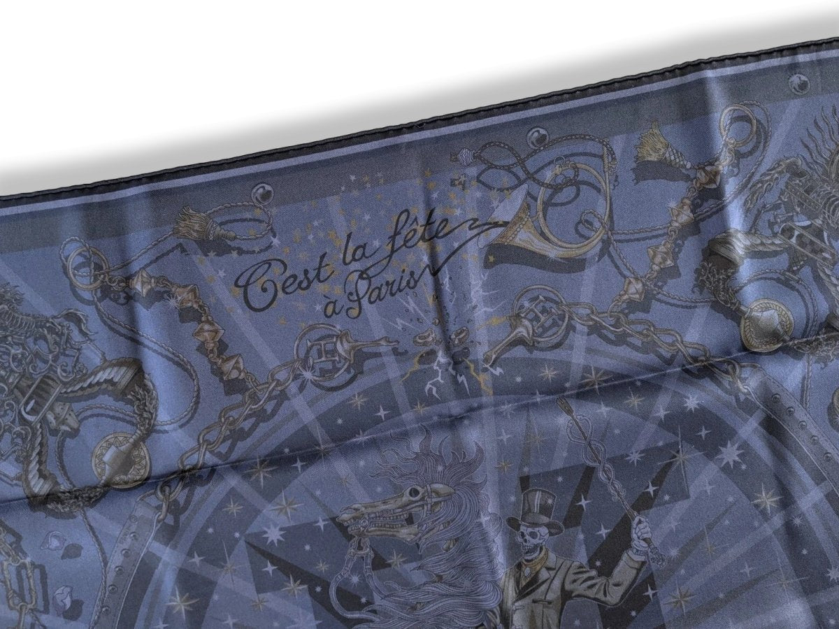 Hermes 2012 C'EST LA FETE A PARIS by Daisuke Nomura Vintage Silk Carre 70 CM, New!