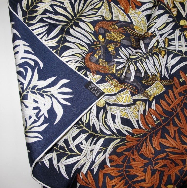 Hermes 2013 cw05 Caban/Or Promenade de Platon Twill 90cm, New! - poupishop