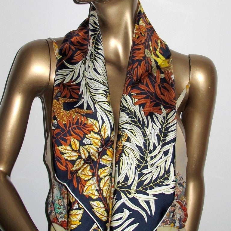 Hermes 2013 cw05 Caban/Or Promenade de Platon Twill 90cm, New! - poupishop