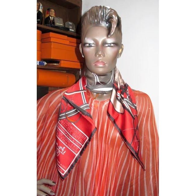 Hermes 2013 CW10 Rouge Bronze Petit Duc Twill 90cm, New! - poupishop