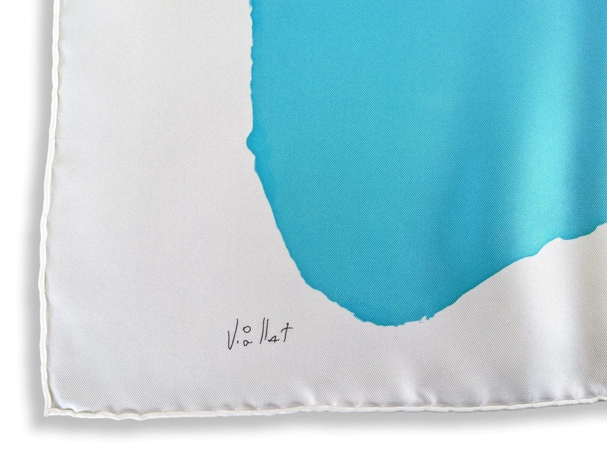 Hermes 2014 Blanc/Rouge/Mutlicolore Artist Carre by Claude Viallat Twill 90cm Scarf, NWT! - poupishop