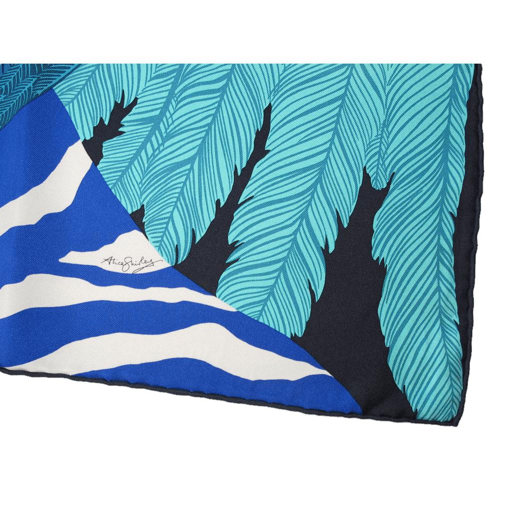 Hermes 2014 Blue Zebra Pegasus by Alice Shirley Twill 90cm - poupishop