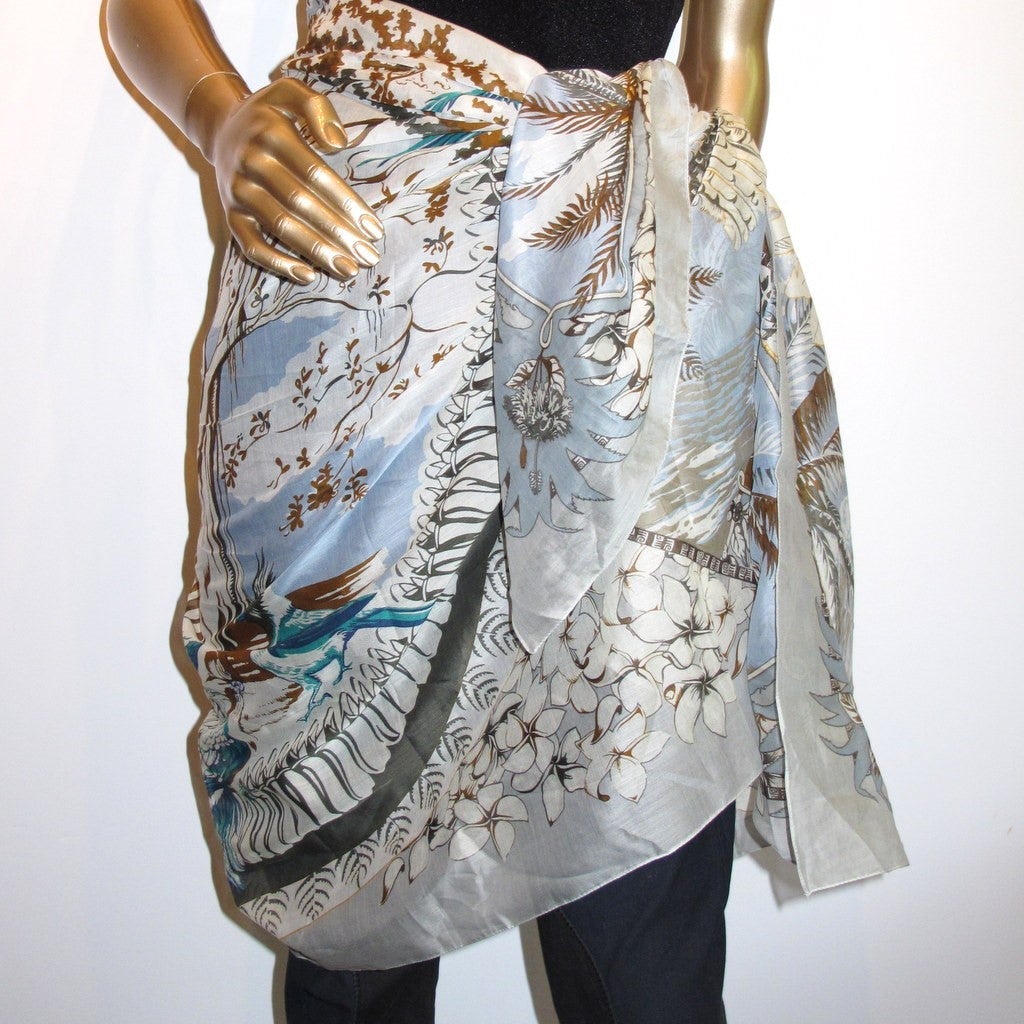 Hermes 2014 Grey Blue Aloha Cotton Pare Rare! - poupishop