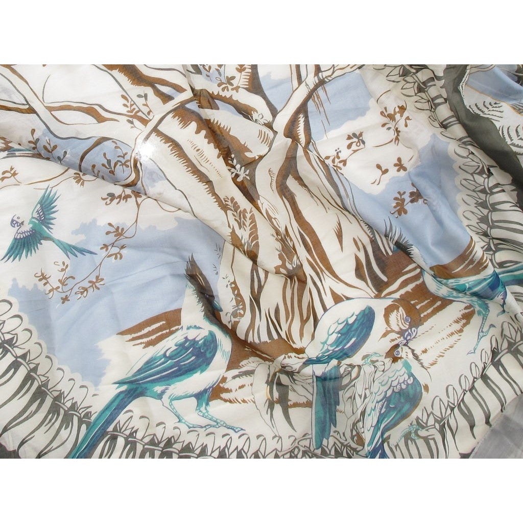 Hermes 2014 Grey Blue Aloha Cotton Pare Rare! - poupishop