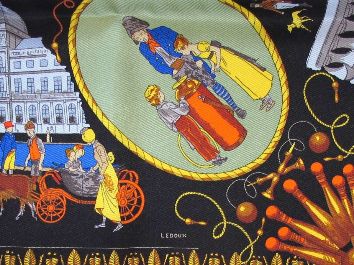Hermes Promenade de Paris by Ledoux Vintage Silk 70
