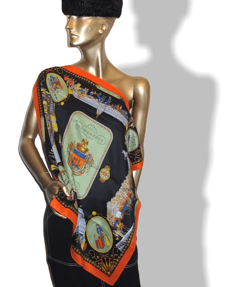 Hermes Promenade de Paris by Ledoux Vintage Silk 70