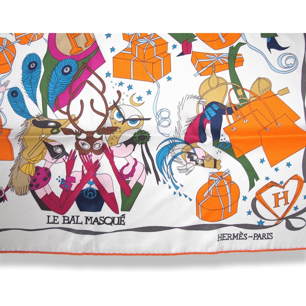 Hermes Le Bal Masque by Saw Keng Vintage Silk 70