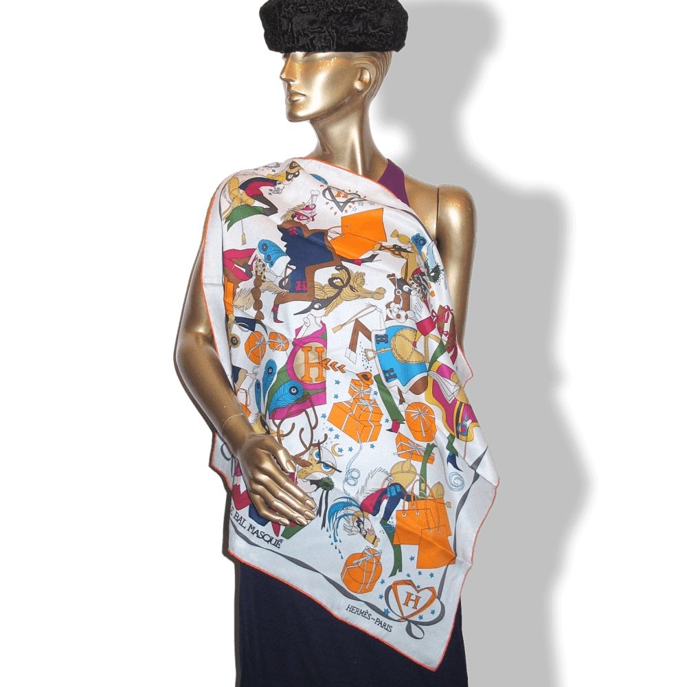 Hermes Le Bal Masque by Saw Keng Vintage Silk 70