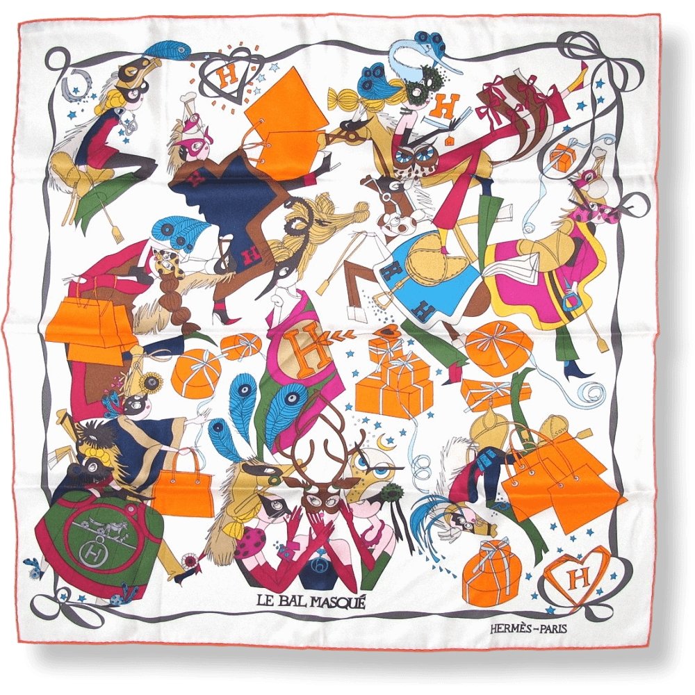 Hermes Le Bal Masque by Saw Keng Vintage Silk 70