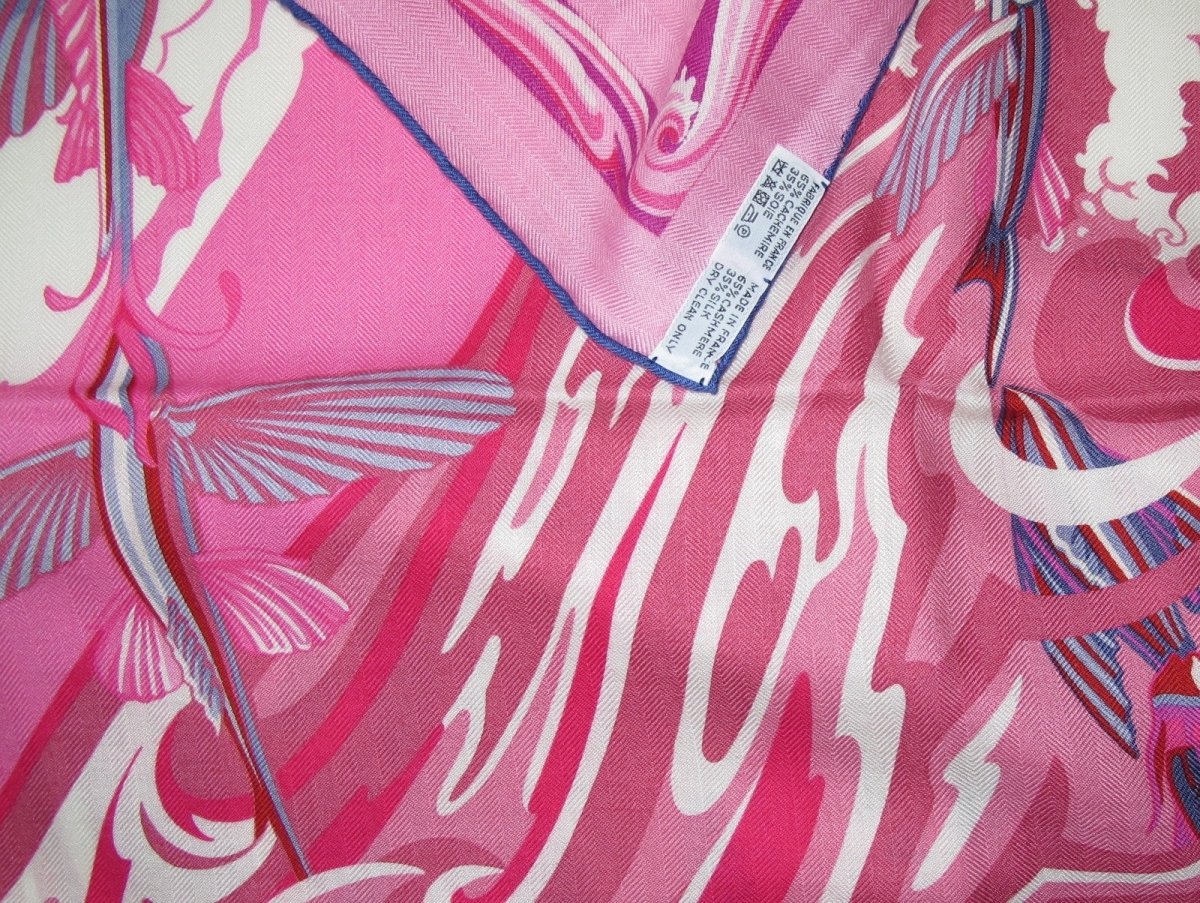 Hermes De la Mer au Ciel by Laurence Bourthoumieux Cashmere 65% Shawl 140