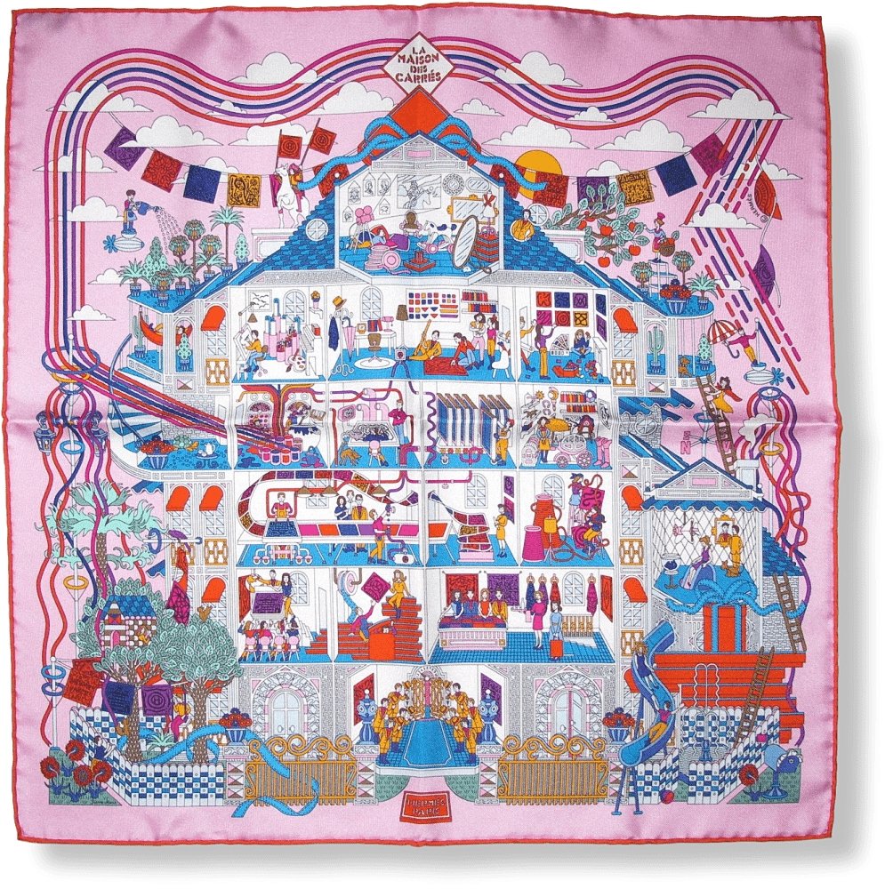 Hermes La Maison des Carres by Pierre-Marie Gavroche Pochette Twill 42