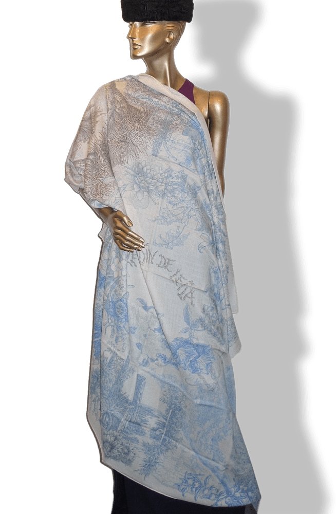 Hermes Le Jardin de Leila by Francois Houtin Cashmere Shawl 140