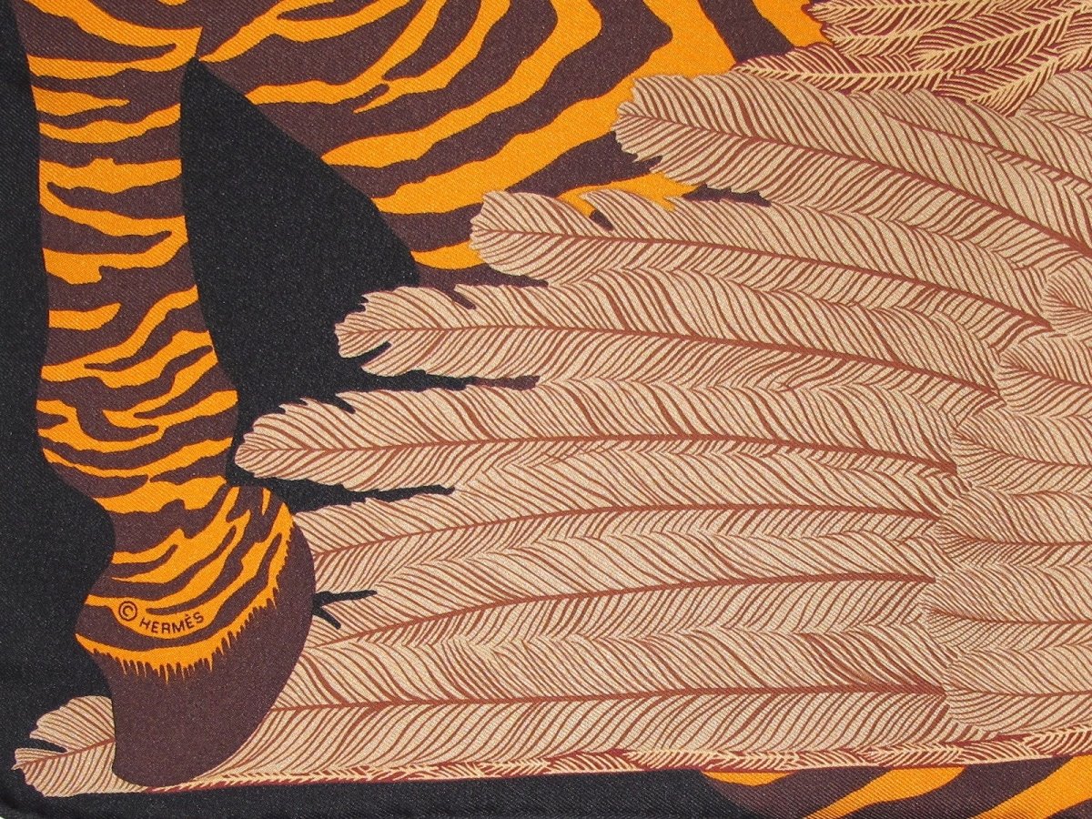 Hermes Zebra Pegasus by Alice Shirley Twill Gavroche 42cm