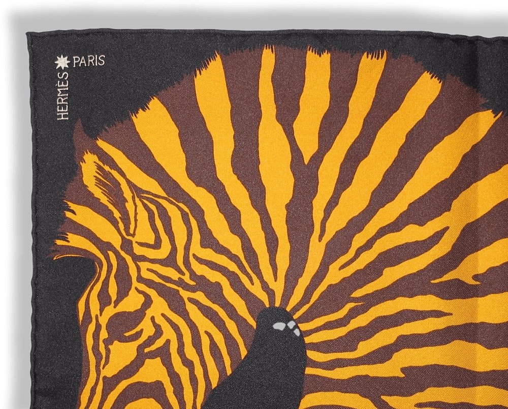 Hermes Zebra Pegasus by Alice Shirley Twill Gavroche 42cm