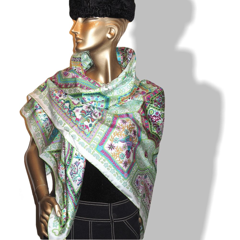 Hermes Les Chemins Secrets Carre Twill Plume 140