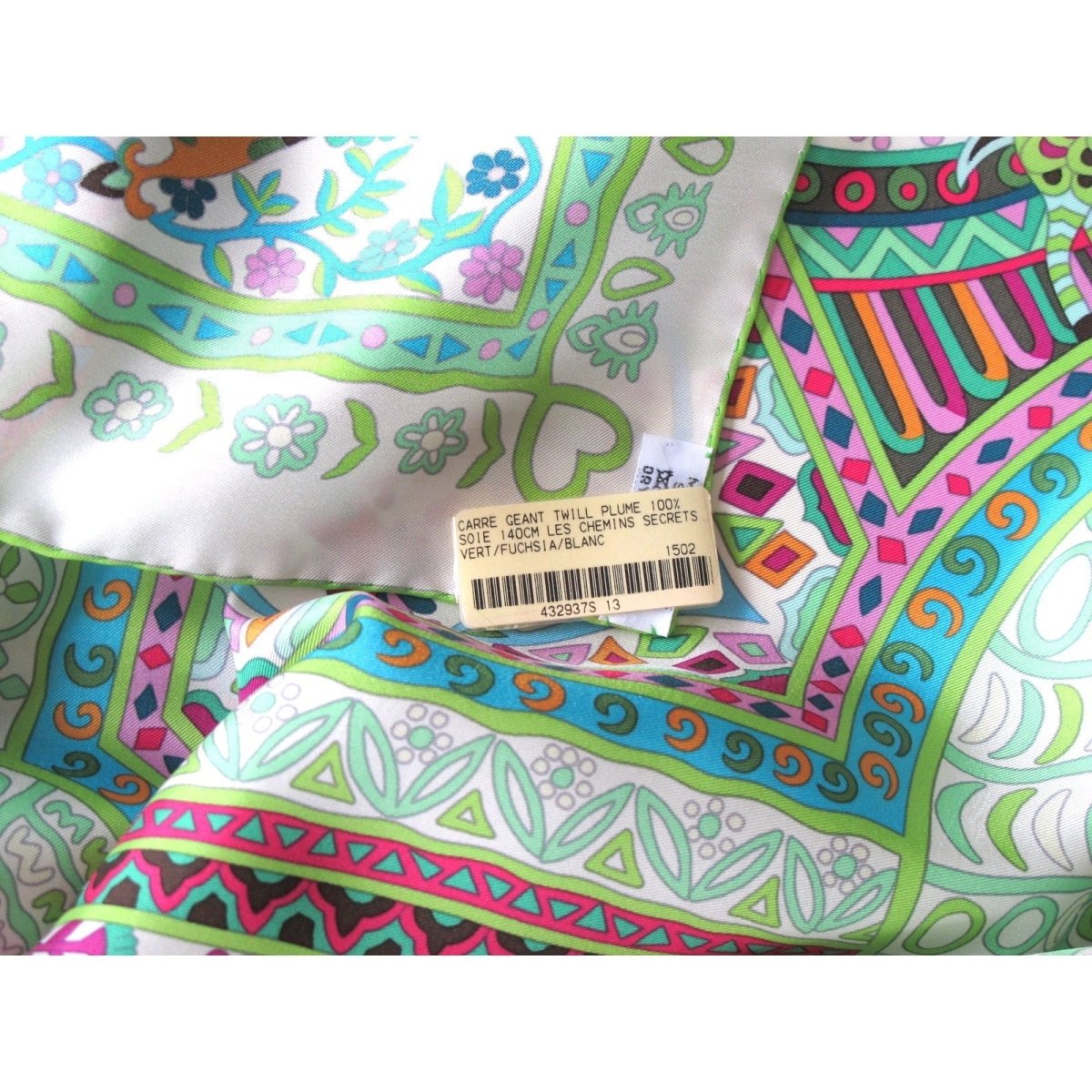Hermes Les Chemins Secrets Carre Twill Plume 140