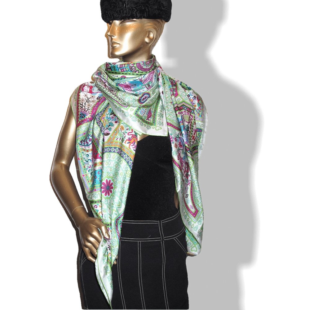 Hermes Les Chemins Secrets Carre Twill Plume 140