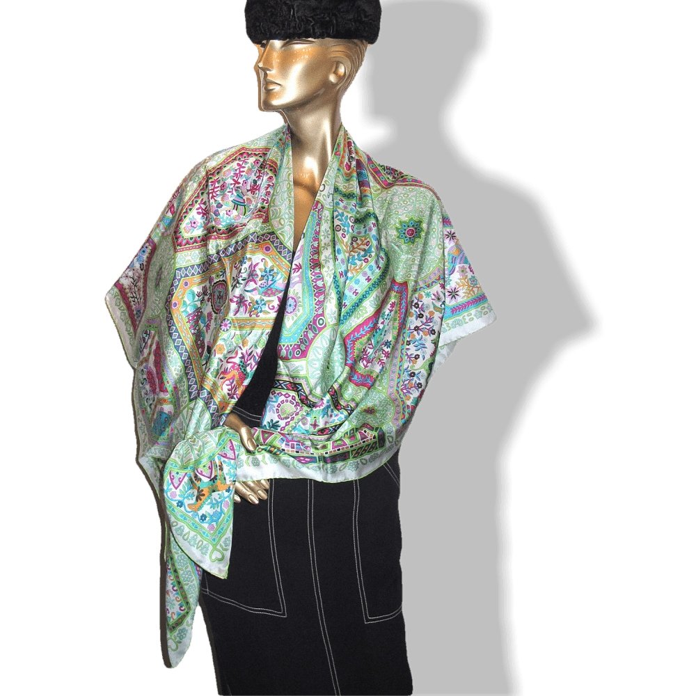 Hermes Les Chemins Secrets Carre Twill Plume 140