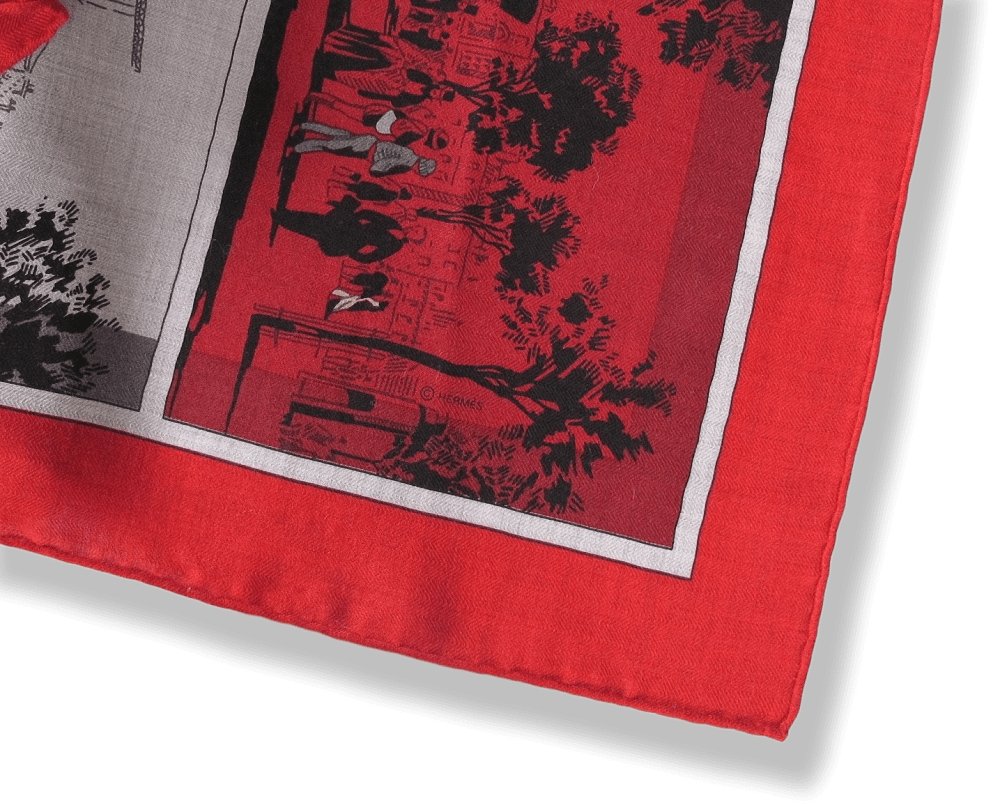 Hermes A L'Ombre des Boulevards by Virginie Jamin Cashmere Shawl 140
