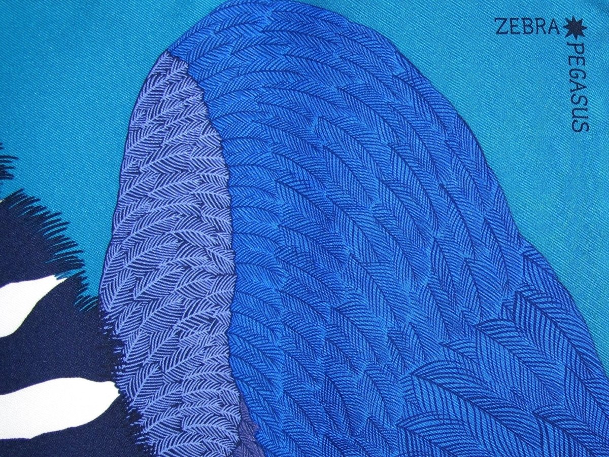 Hermes Zebra Pegasus Metamorphose des Objets Twill Gavroche 42cm