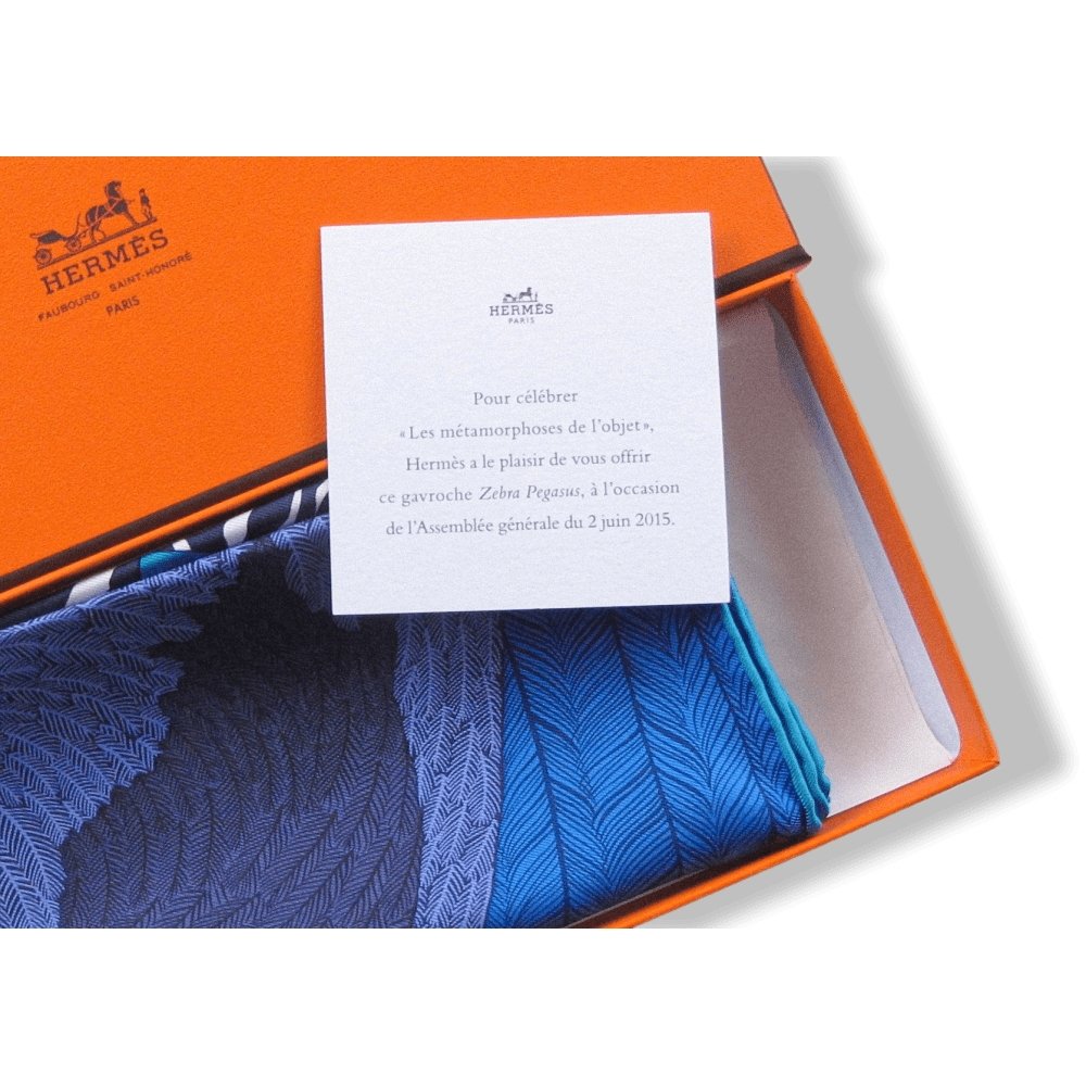 Hermes Zebra Pegasus Metamorphose des Objets Twill Gavroche 42cm