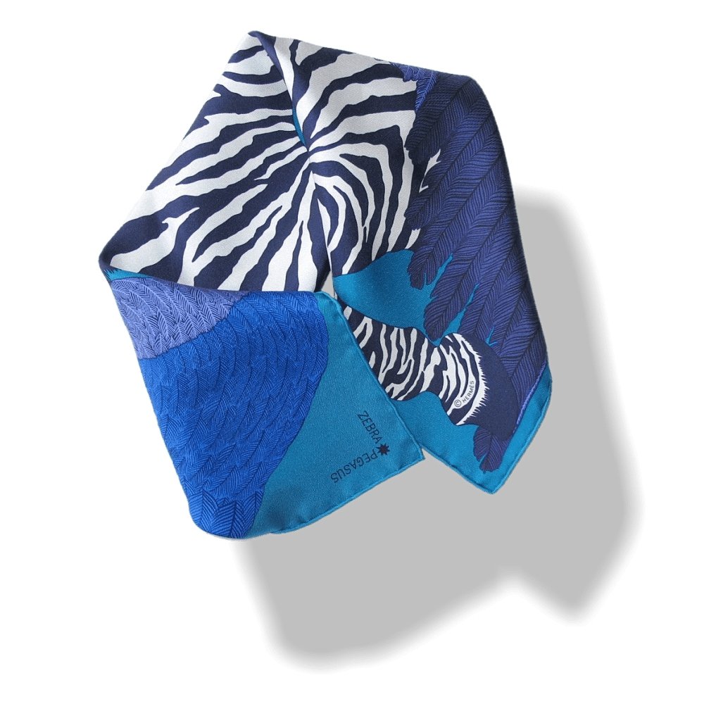 Hermes Zebra Pegasus Metamorphose des Objets Twill Gavroche 42cm
