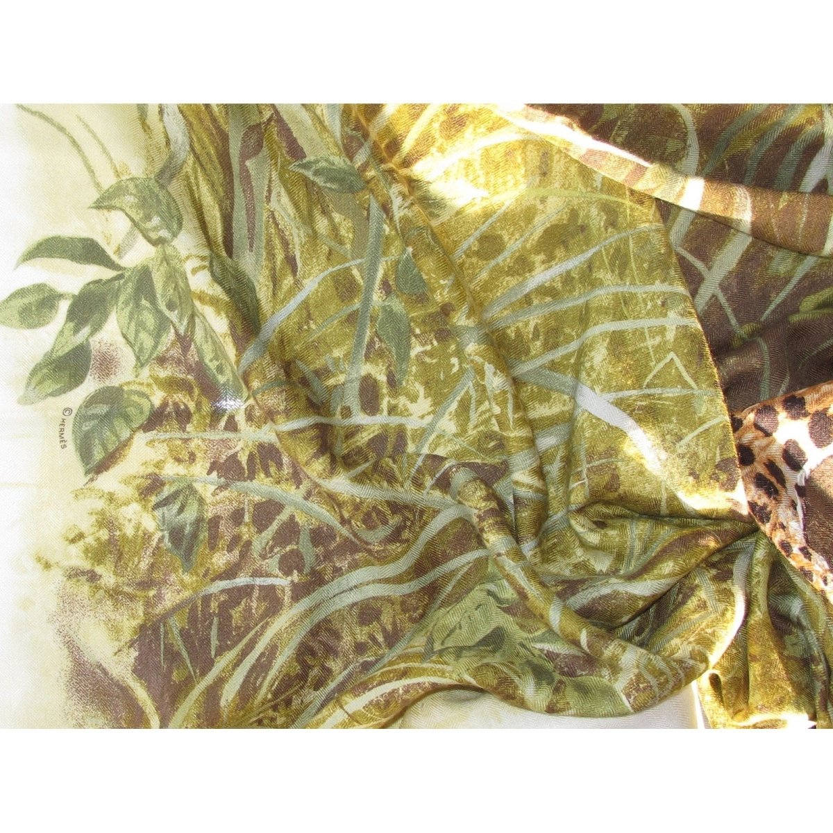 Hermes Panthera Pardus by Robert Dallet Cashmere Shawl 140