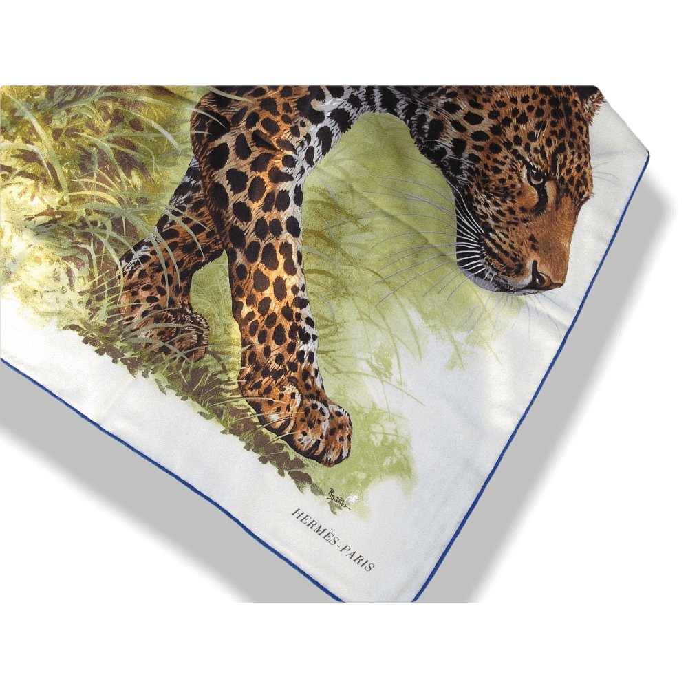 Hermes Panthera Pardus by Robert Dallet Cashmere Shawl 140