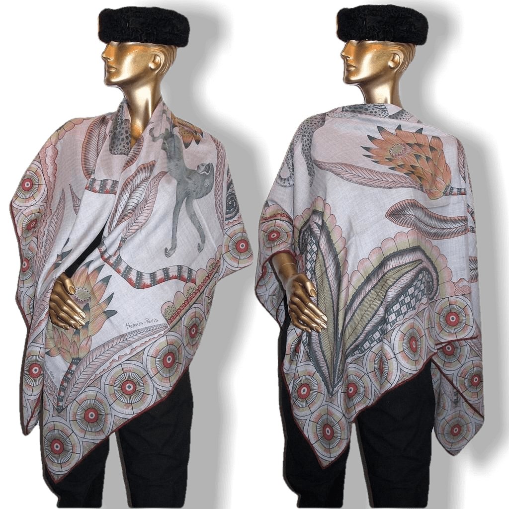 Hermes 2016 Savana Dance cashmere shawl