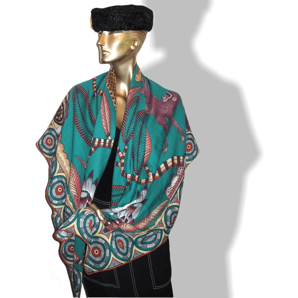 Hermes The Savana Dance by Ardmore Artists Cashmere Shawl 140