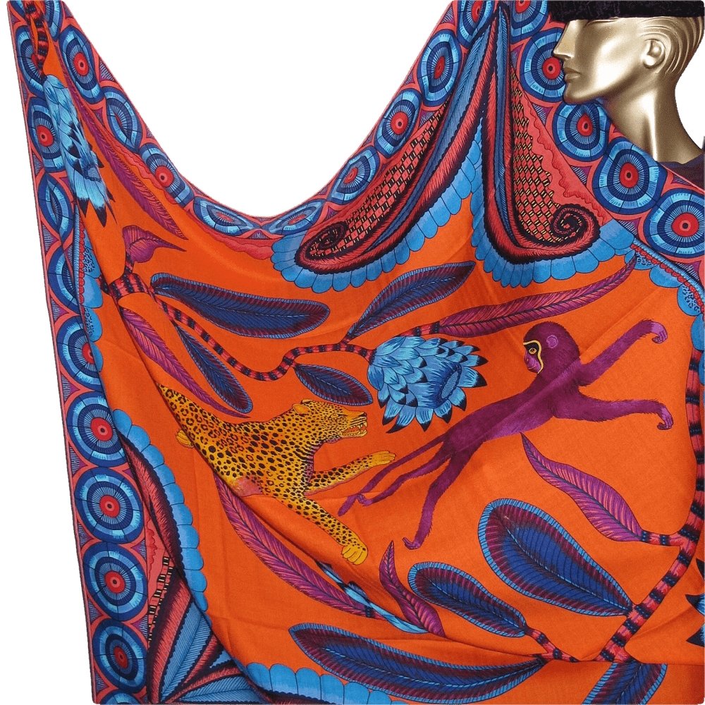 Hermes The Savana Dance Cashmere by Ardmore Artists Shawl 140