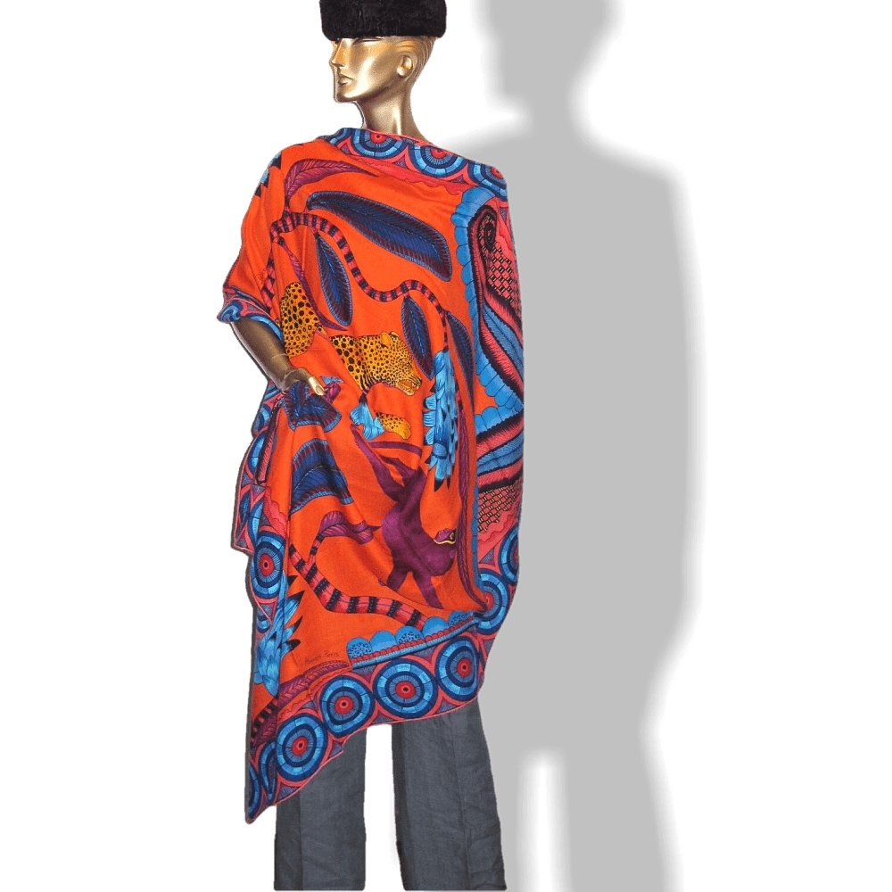 Hermes The Savana Dance Cashmere by Ardmore Artists Shawl 140