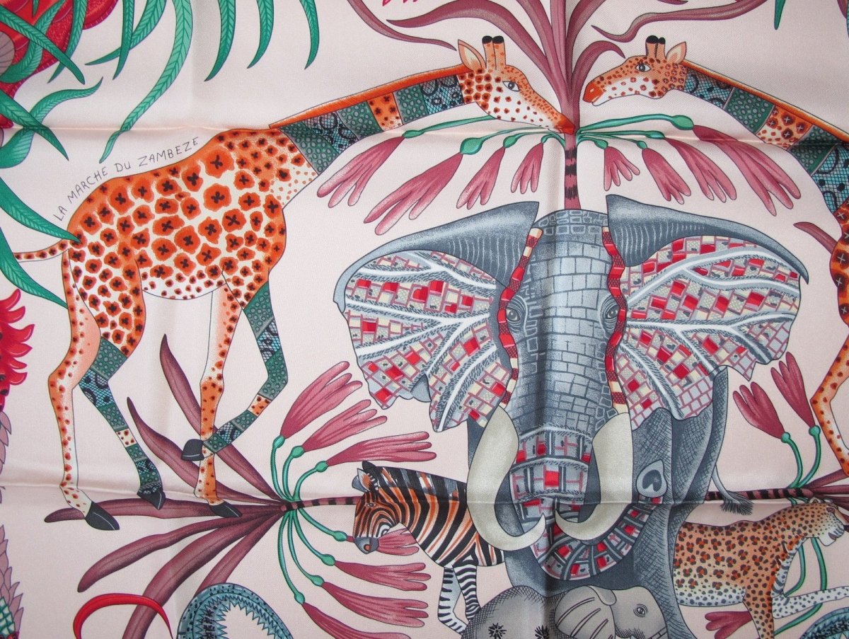 Hermes La Marche du Zambeze by Ardmore Artists Scarf