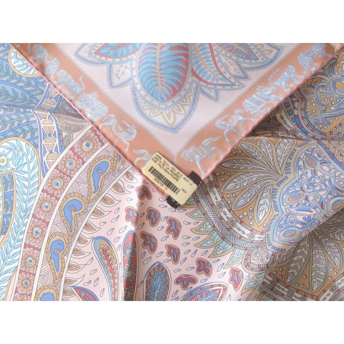 Hermes 2017 cw13 Pale Pink Aqua Le Jardin de la Maharani by Annie Faivre, NWT! - poupishop