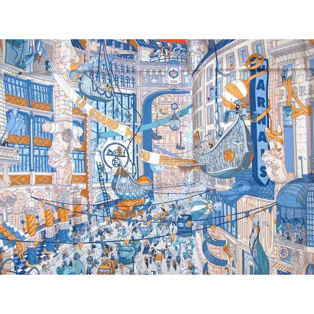 Hermes 2017 Grand Prix du Faubourg Twill 90cm by Ugo Gattoni - poupishop