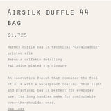 Hermes 2017 Poppy Silk/Fauve Barenia CAVALCADOUR AIRSILK DUFFLE 44 Week-end Bag, BNWT! - poupishop