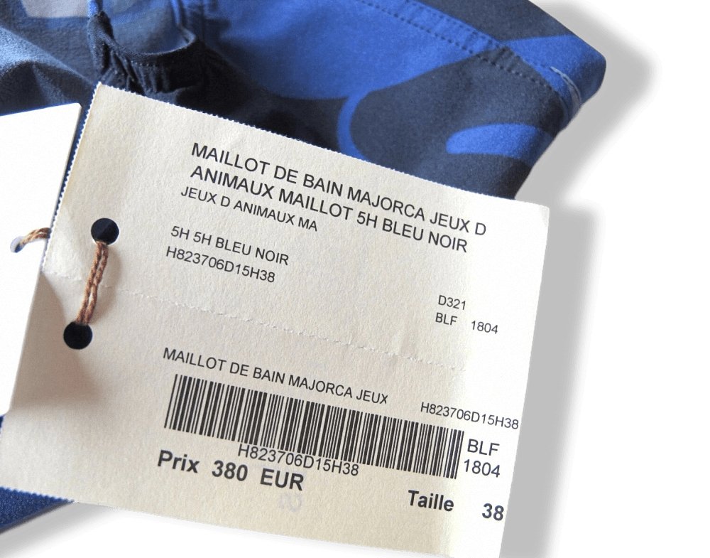Hermes 2018 Blue Black MAJORCA Jeux d'Animaux Swimsuit 1pc Sz38, BNWT! - poupishop