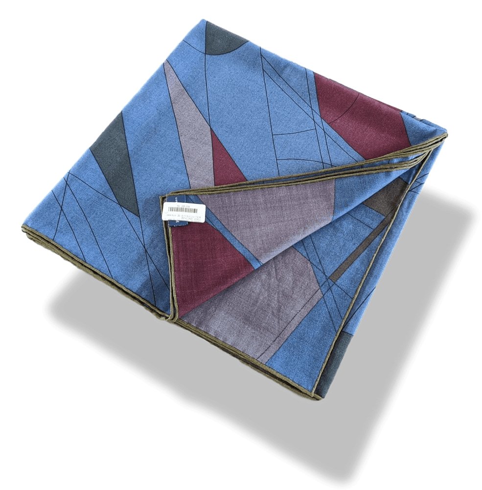 Hermes 2018 Pilot Blue/Wine/Kaki H FORCE CENTRIFUGE by Nigel Peake 70% Wool/30% Silk Shawl 140, BNWT! - poupishop