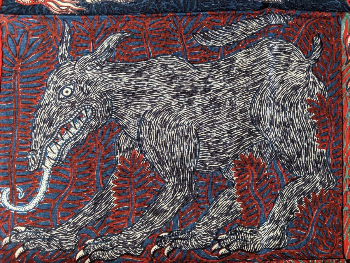 Hermes 2018 Piment/Marine/Blanc SWEET DREAMS Monsters by Jan Bajtlik 70% Wool/30% Silk Carre H 100 cm, BNWT! - poupishop