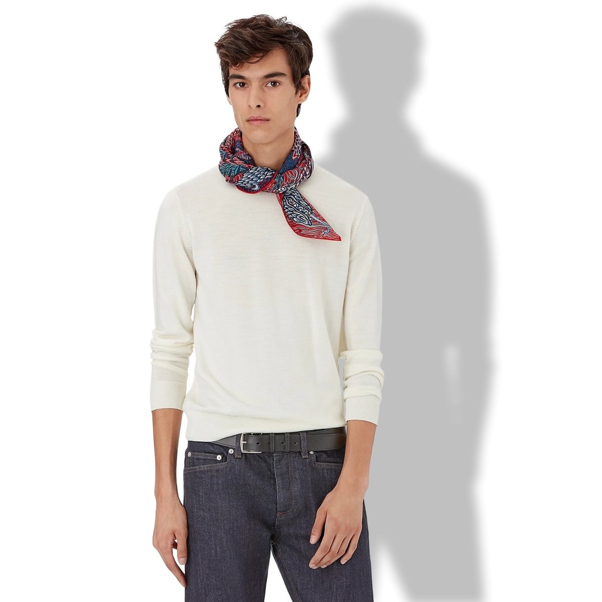 Hermes 2018 Piment/Marine/Blanc SWEET DREAMS Monsters by Jan Bajtlik 70% Wool/30% Silk Carre H 100 cm, BNWT! - poupishop