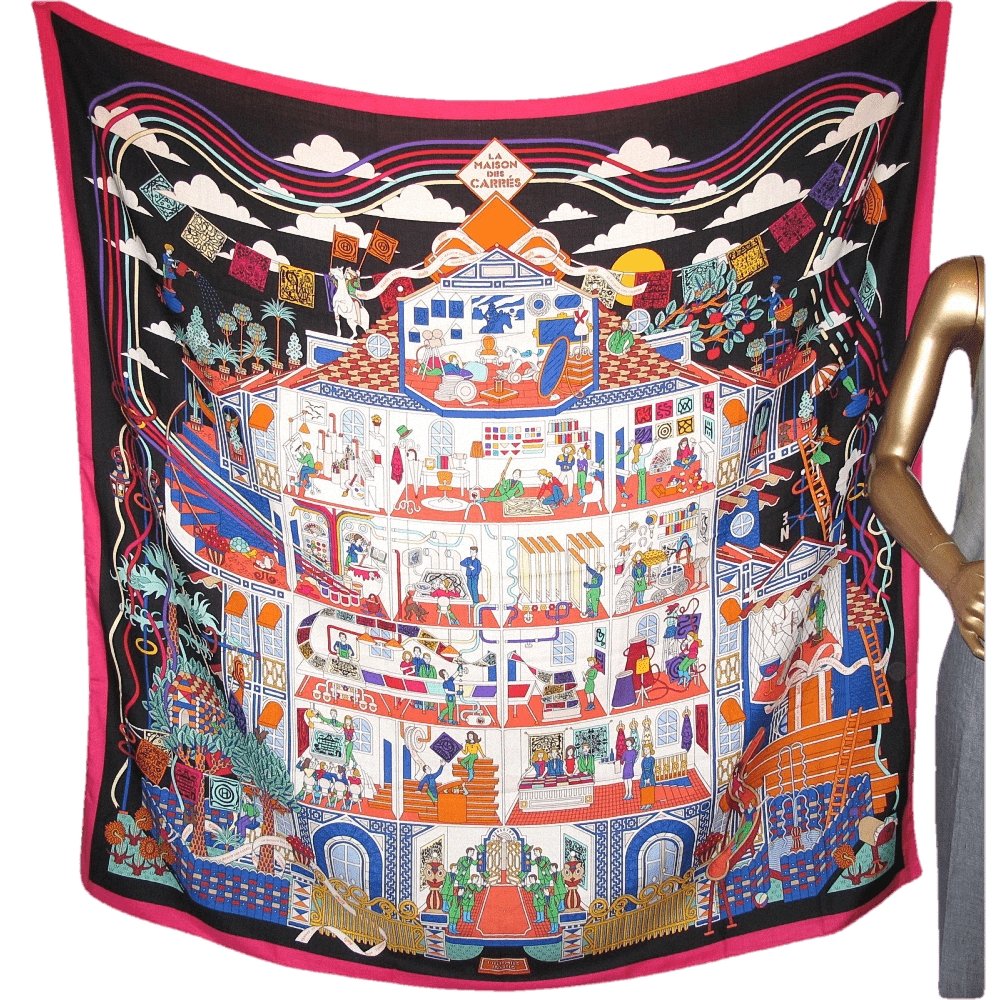 Hermes La Maison des Carres Cashmere Shawl 140