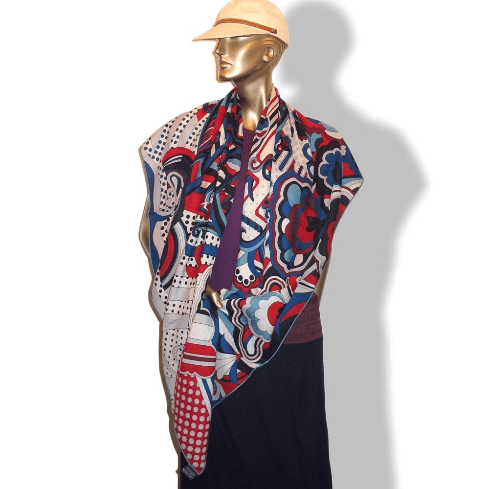 Hermes FAUBOURG RAINBOW by Rybaltchenko Cashmere Shawl 140