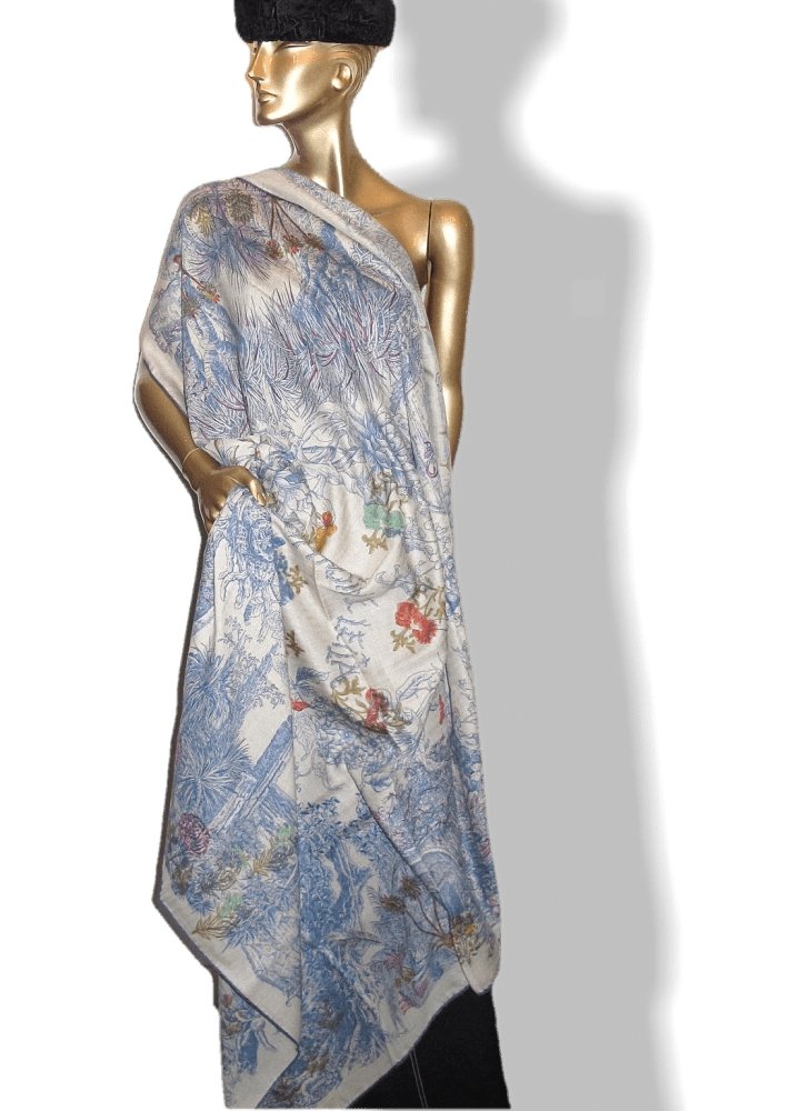 Hermes Le Jardin de Leila au Bloc Cashmere Shawl 140
